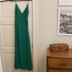Fame and Partners emerald green gown